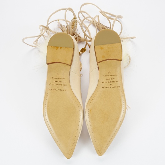 Alameda Turquesa Degas Pom Pom Flats - Size 36 - Picture 9 of 13